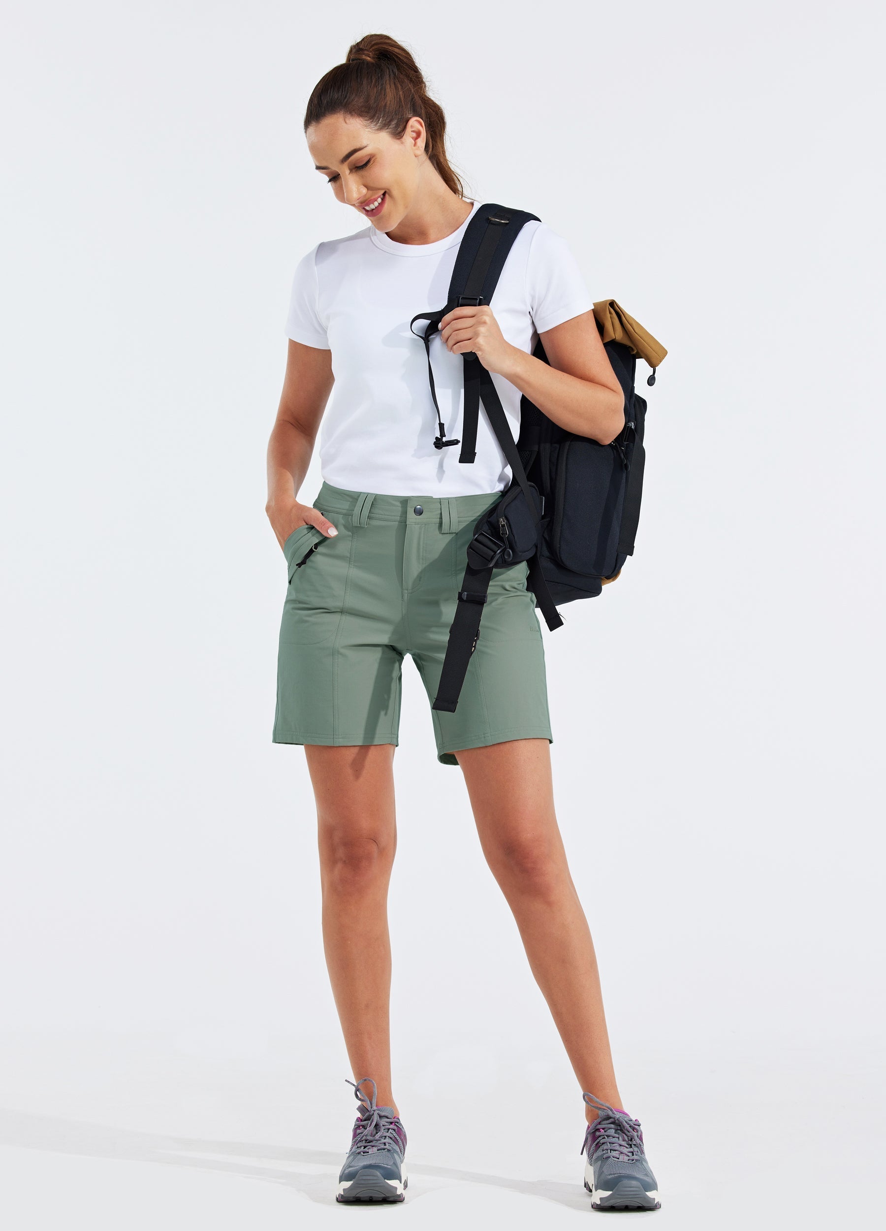 Women's Outdoor Golf Shorts Water-Resistant 7 Inch