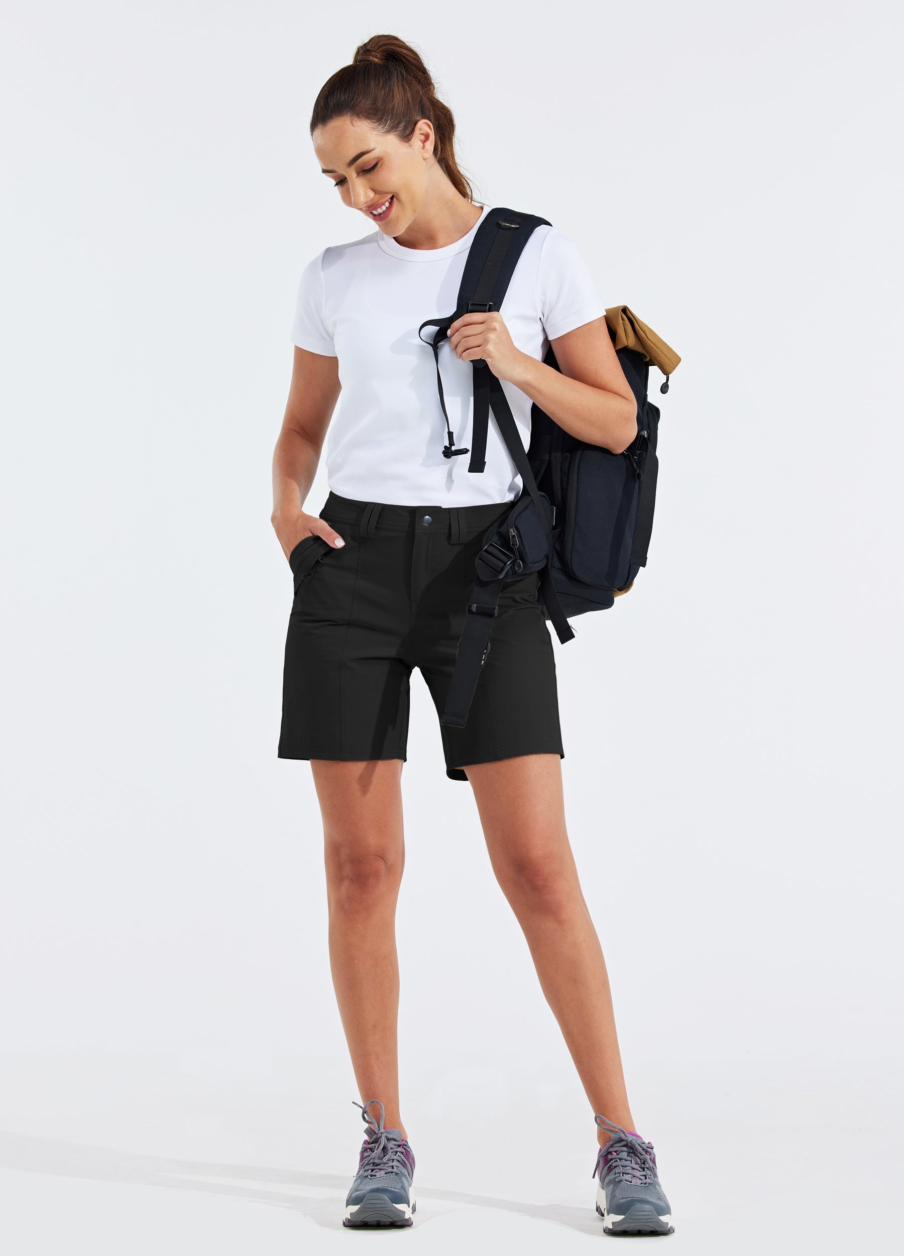 Women's Outdoor Golf Shorts Water-Resistant 7 Inch