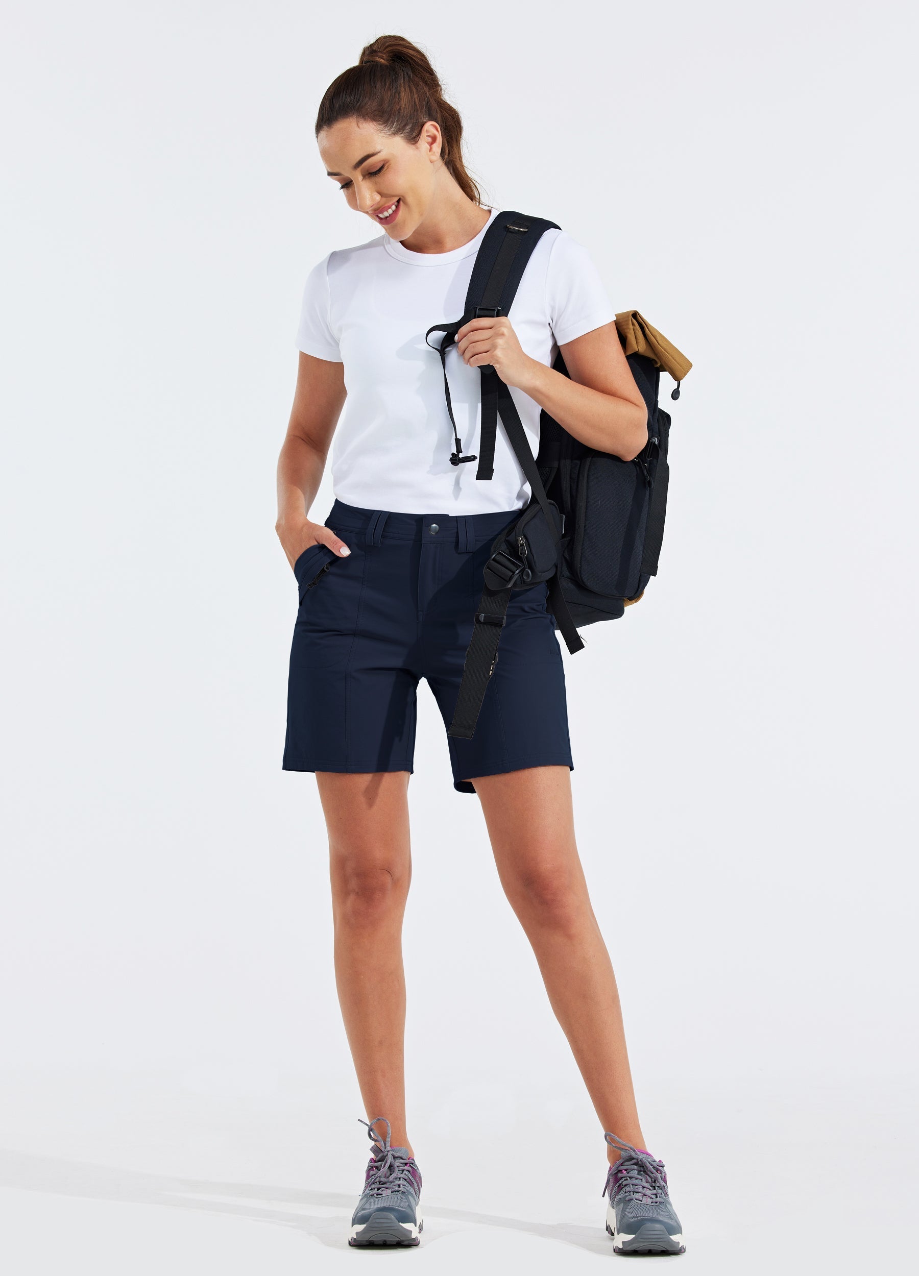 Women's Outdoor Golf Shorts Water-Resistant 7 Inch