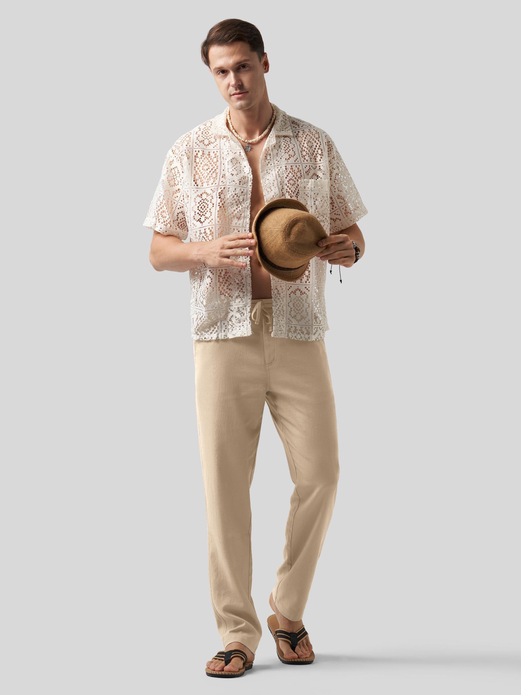 Men's Casual Cotton Linen Pants