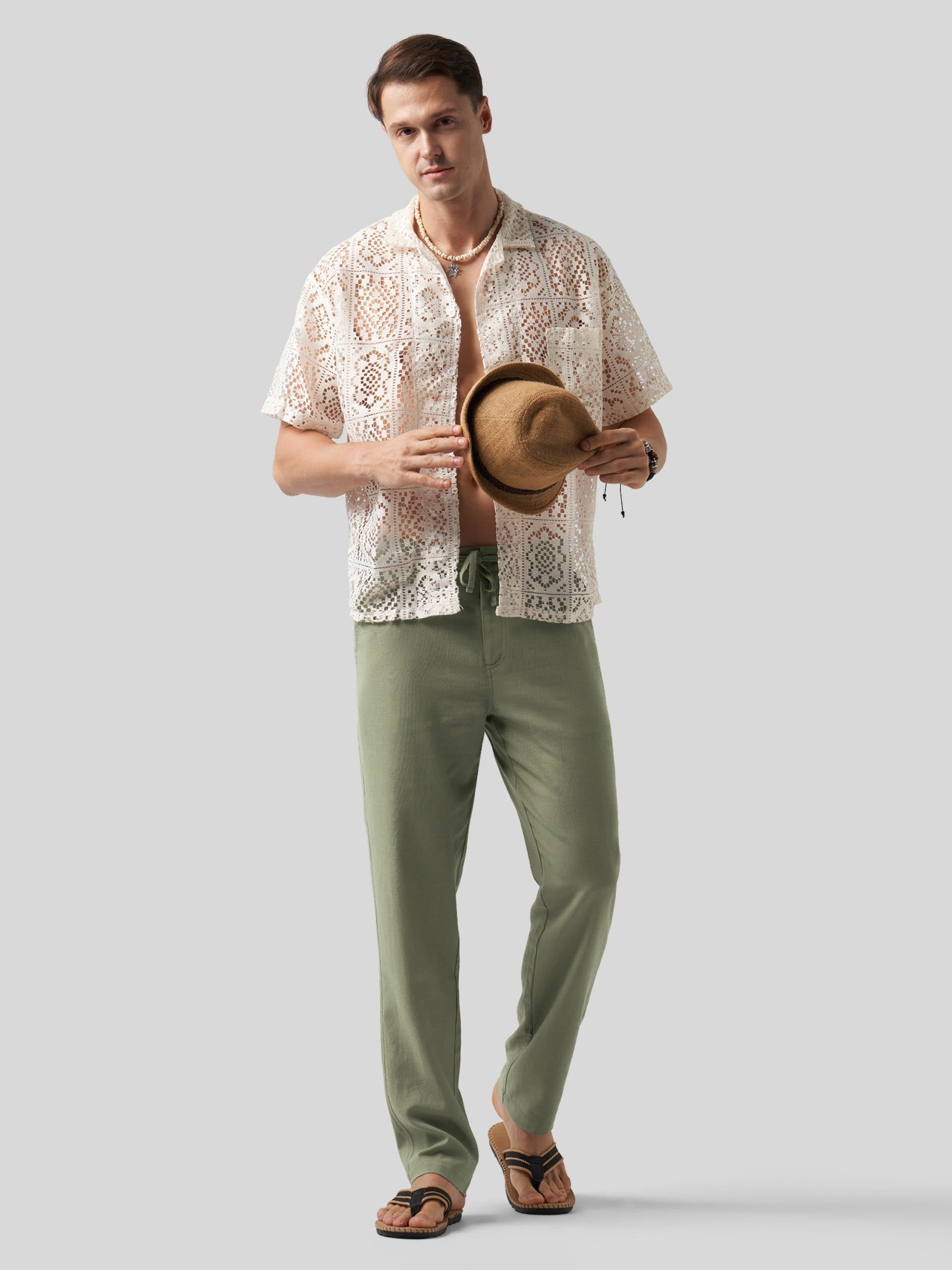 Men's Casual Cotton Linen Pants