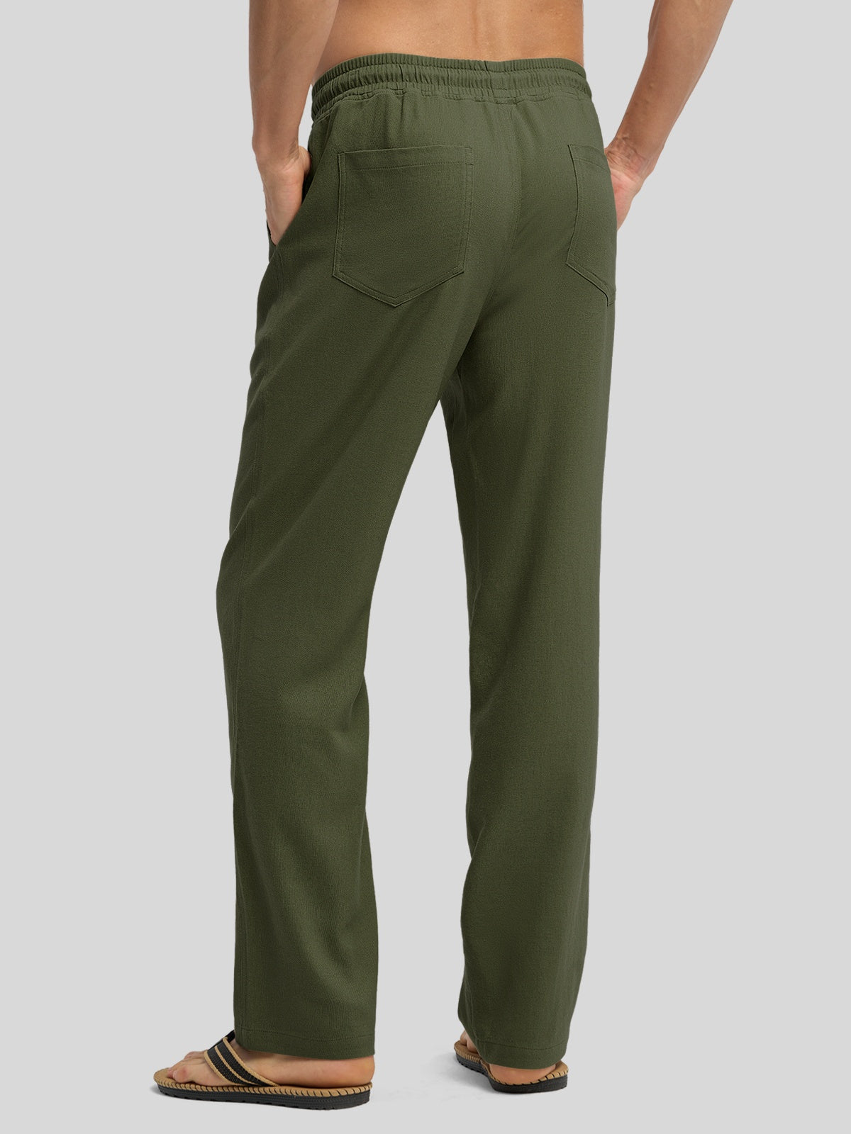 Men's Casual Linen Drawstring Pants