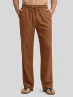 Men's Casual Linen Drawstring Pants