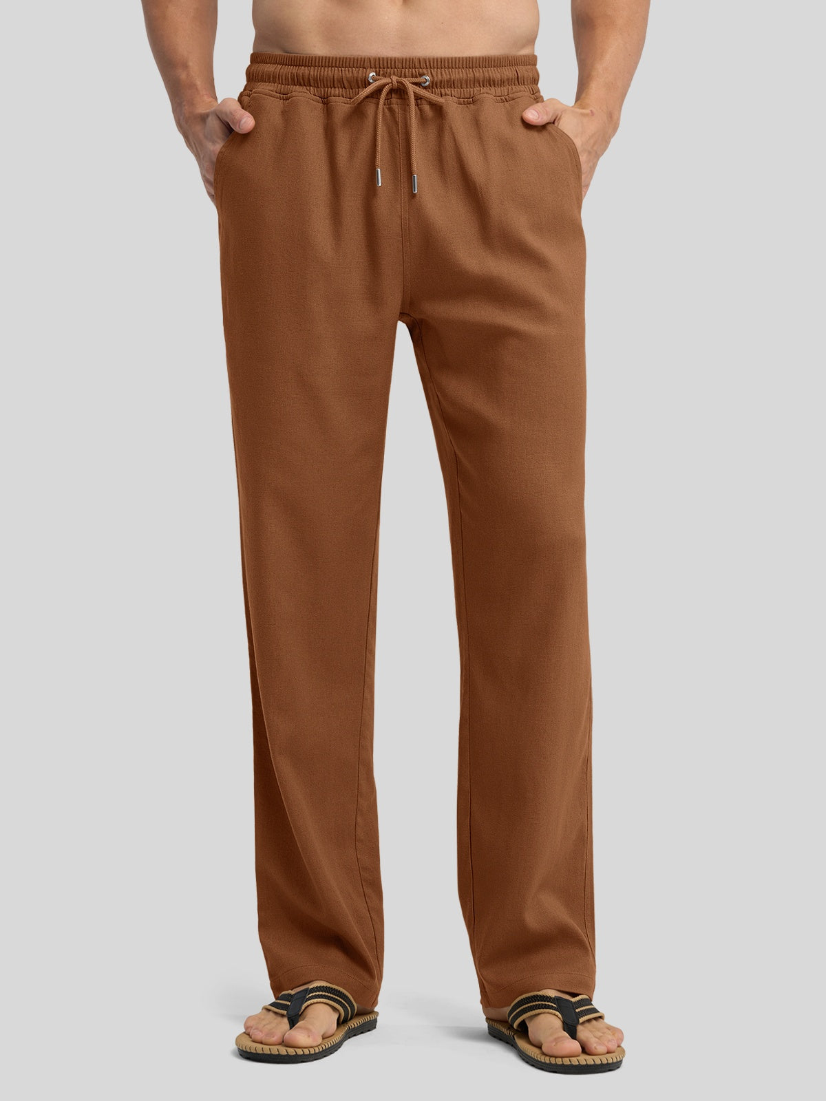 Men's Casual Linen Drawstring Pants