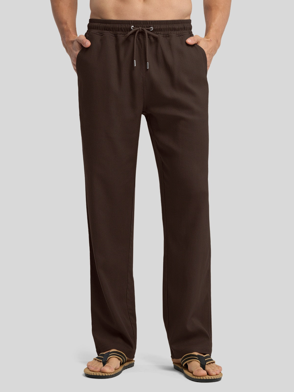 Men's Casual Linen Drawstring Pants
