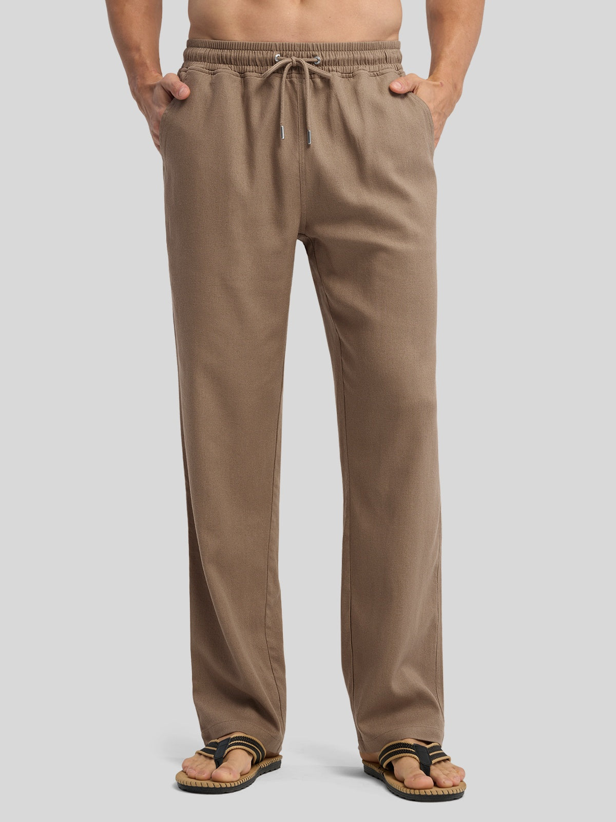 Men's Casual Linen Drawstring Pants