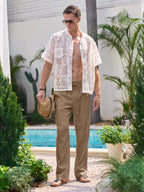 Men's Casual Linen Drawstring Pants