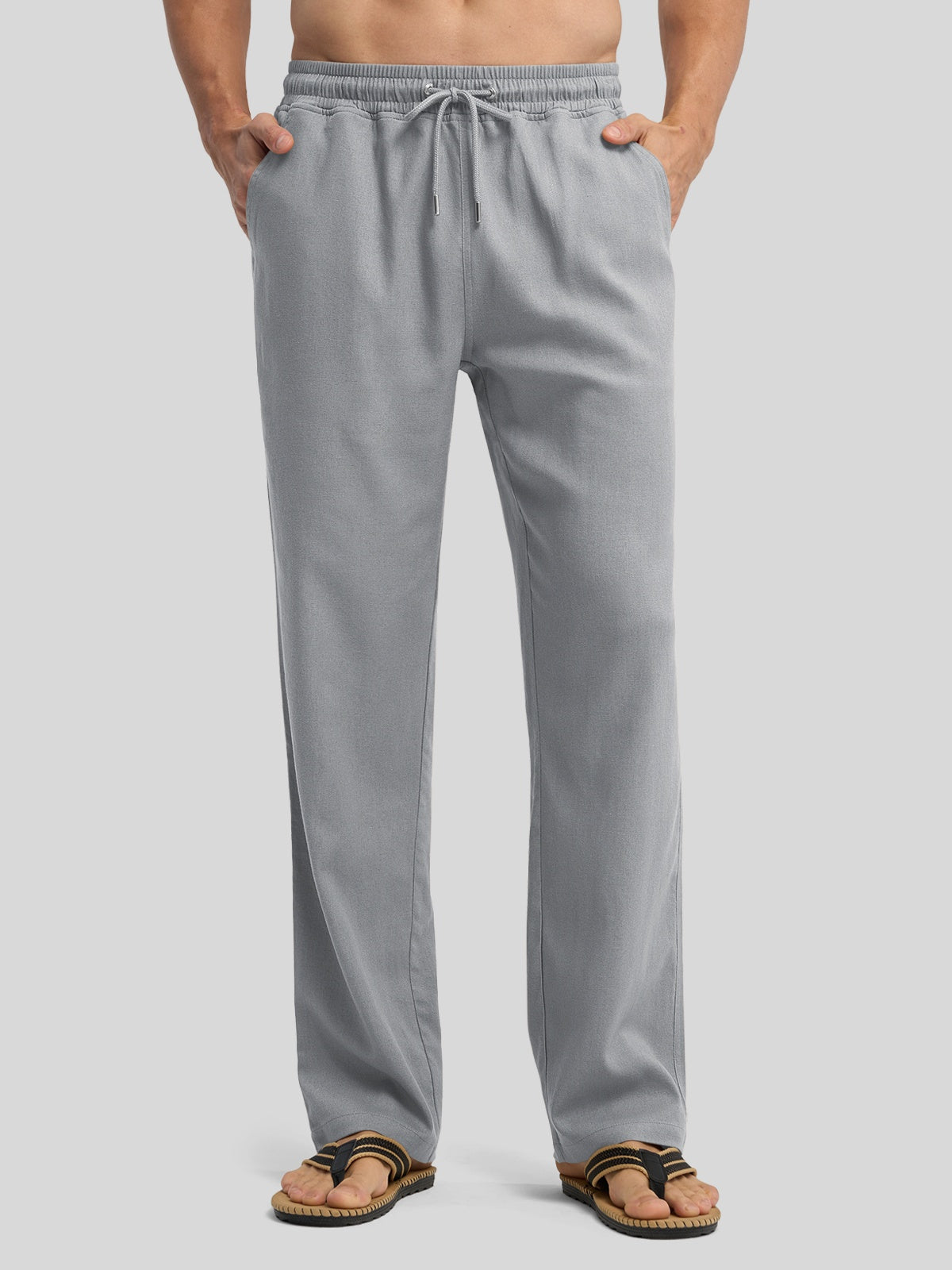 Men's Casual Linen Drawstring Pants