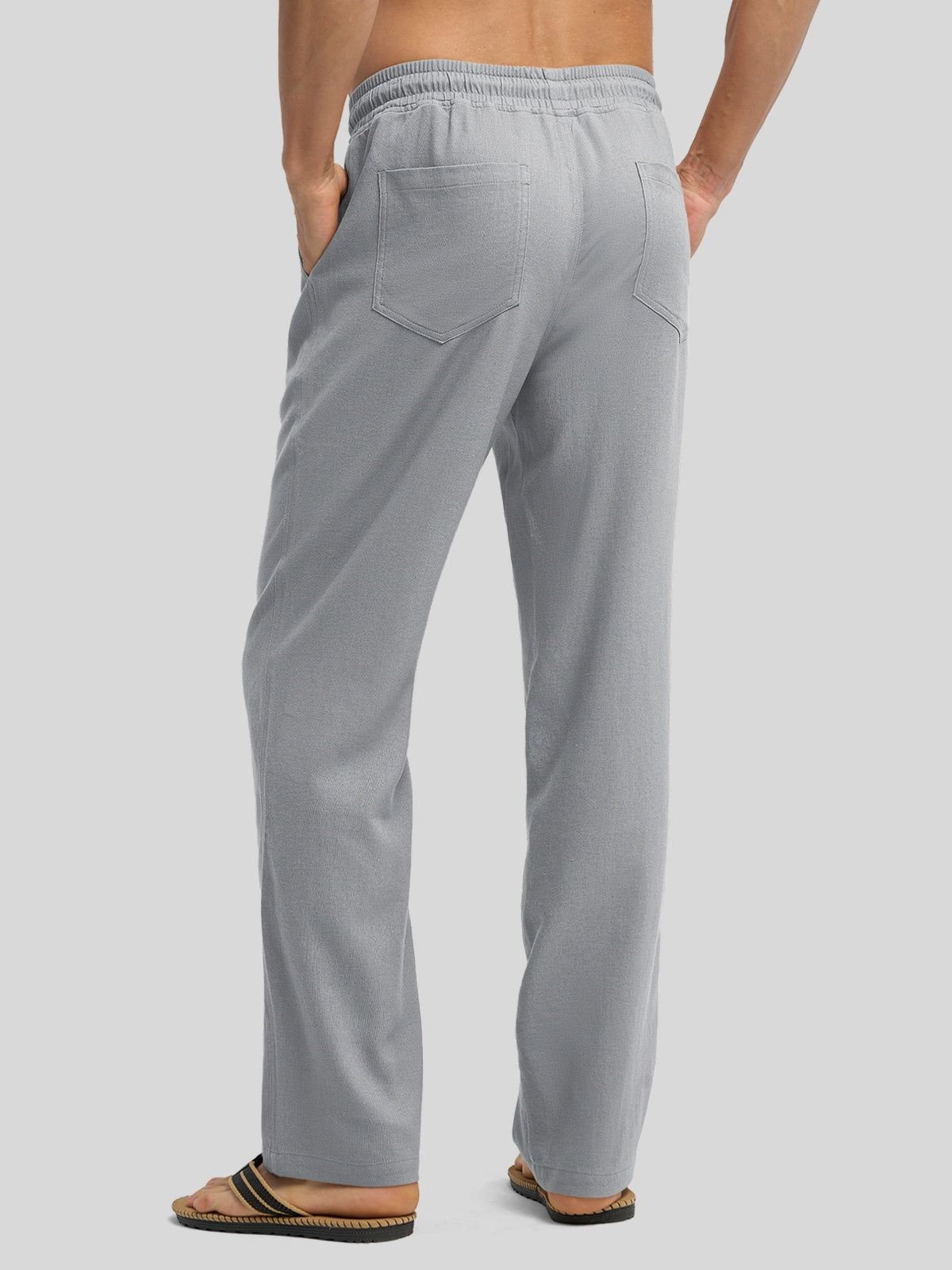 Men's Casual Linen Drawstring Pants