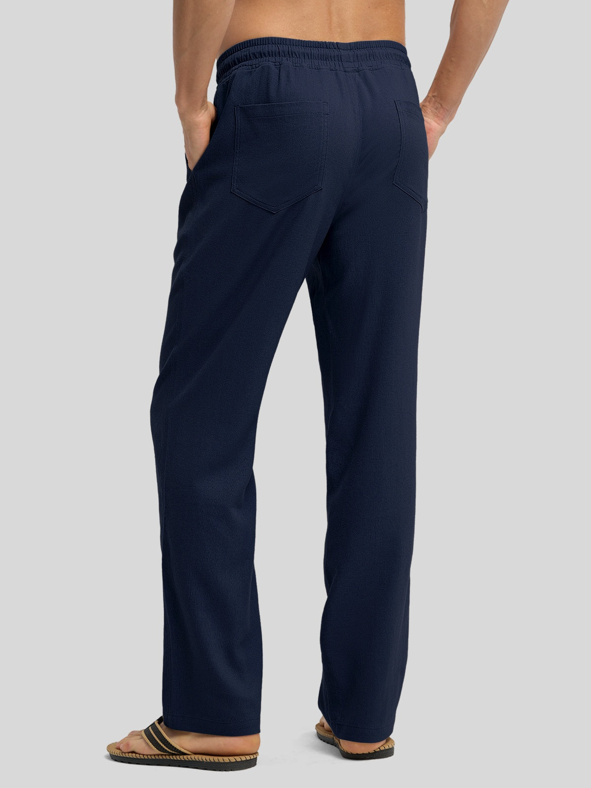 Men's Casual Linen Drawstring Pants