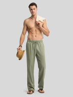 Men's Casual Linen Drawstring Pants