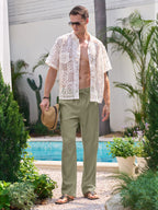 Men's Casual Linen Drawstring Pants