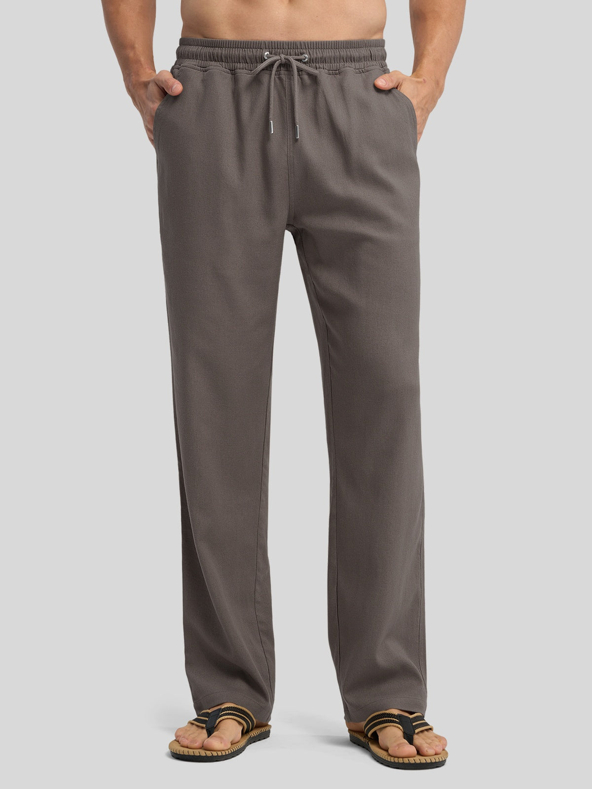 Men's Casual Linen Drawstring Pants