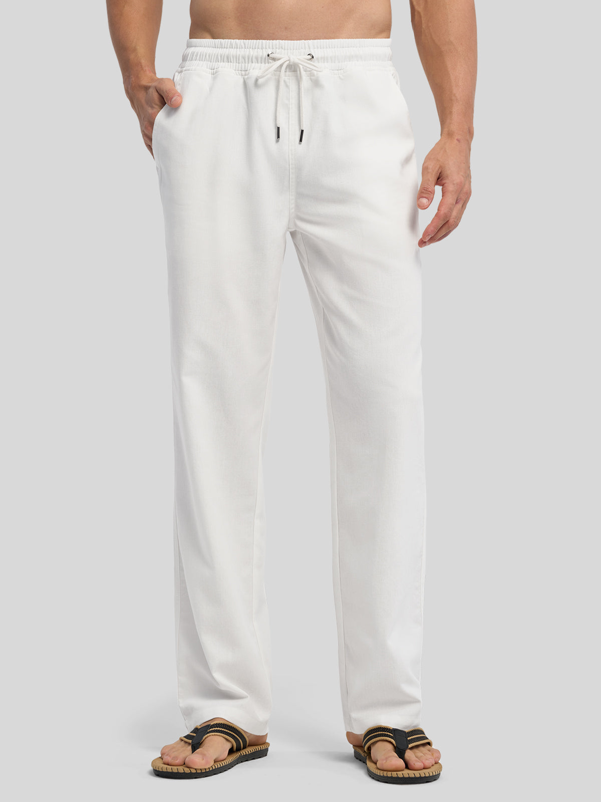 Men's Casual Linen Drawstring Pants