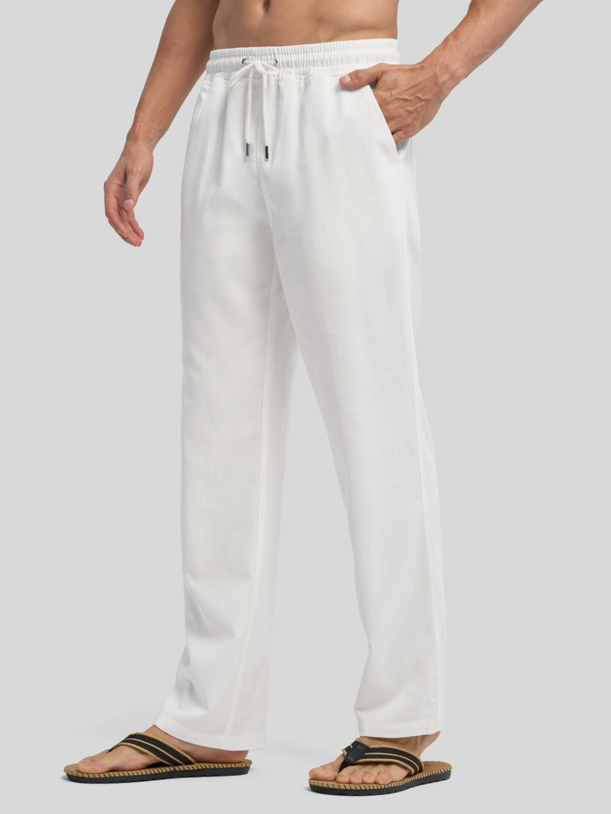 Men's Casual Linen Drawstring Pants