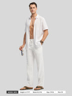 Men's Casual Linen Drawstring Pants