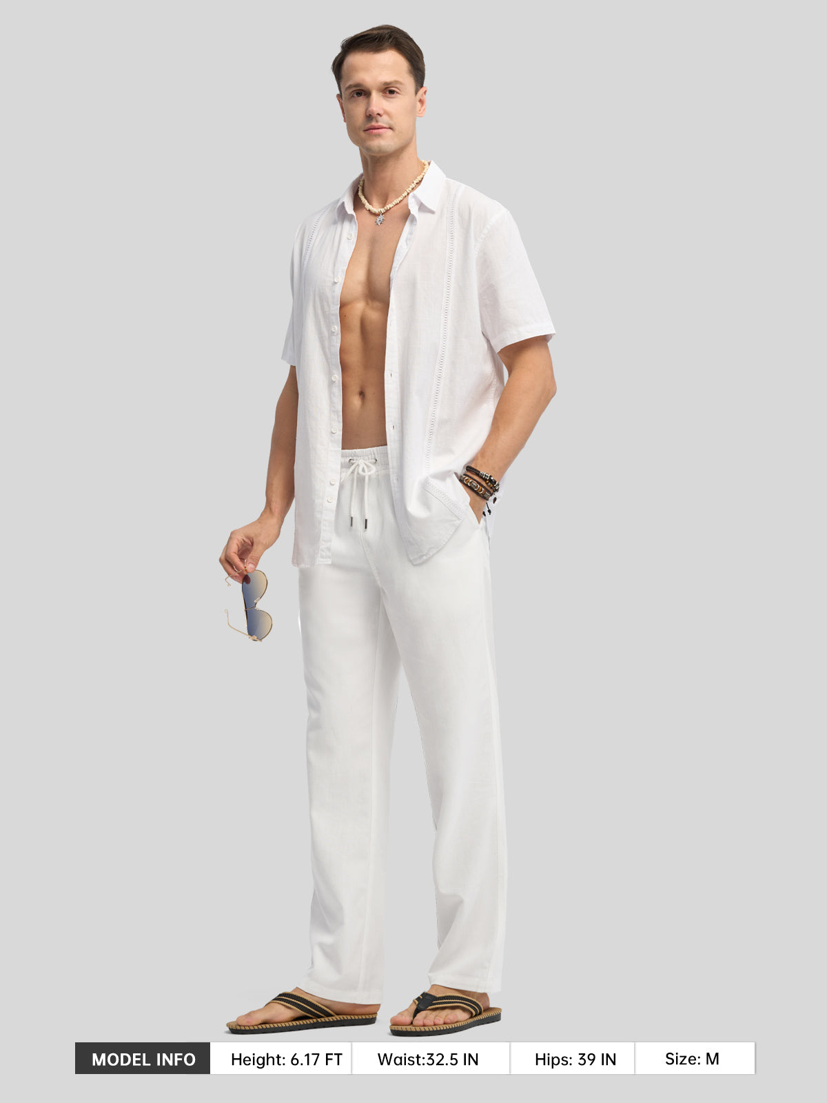 Men's Casual Linen Drawstring Pants