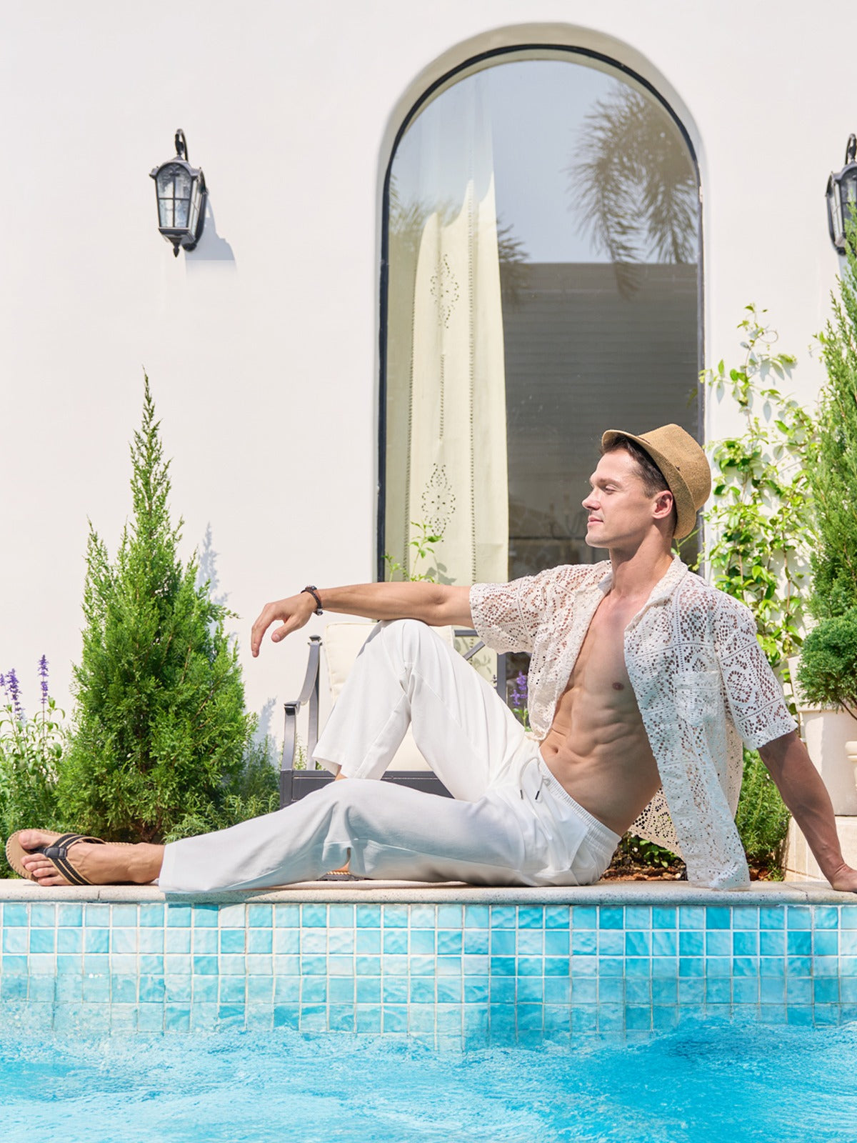 Men's Casual Linen Drawstring Pants