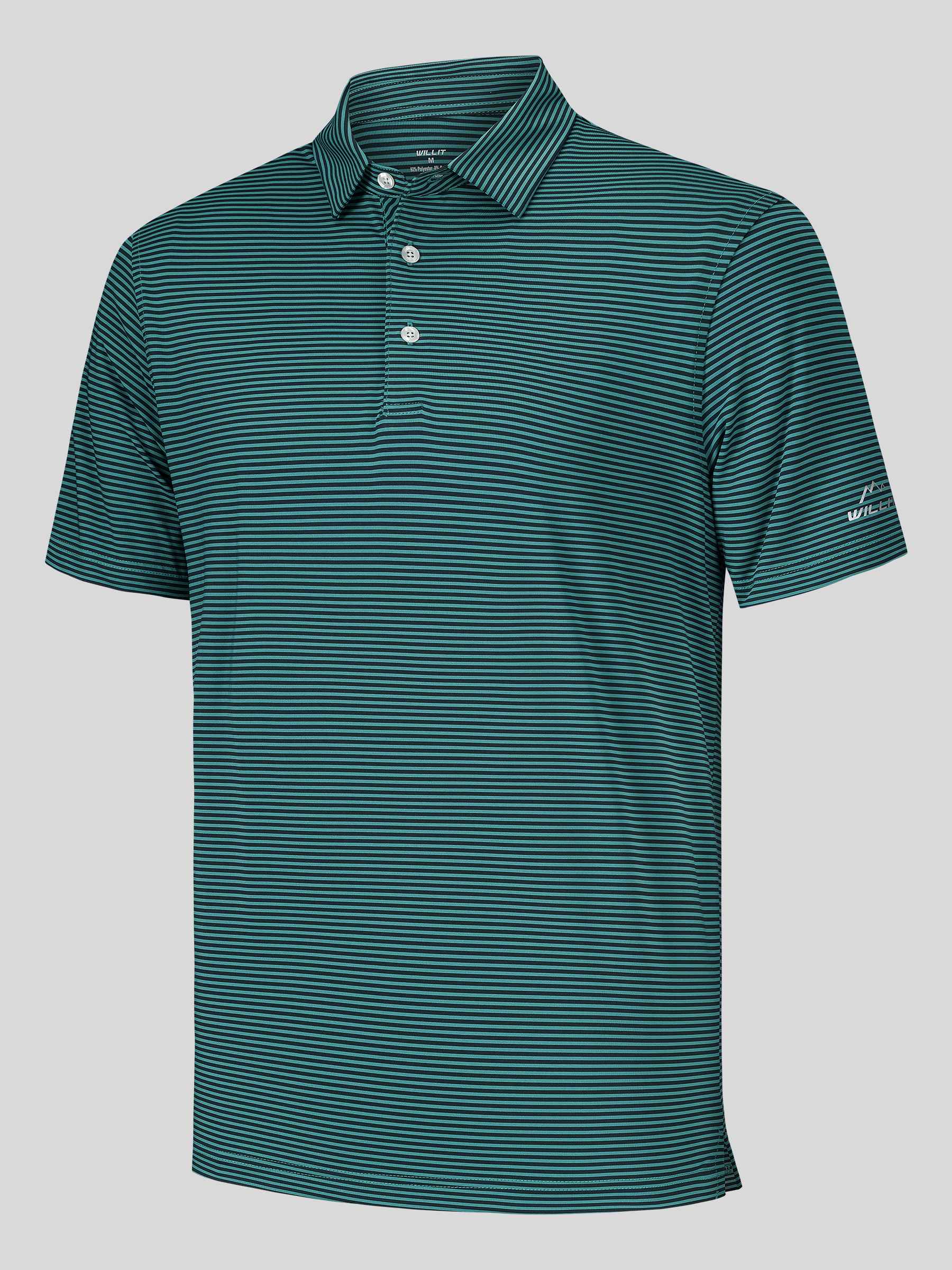 Men's Casual Striped Golf Polo Shirts