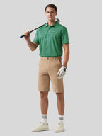 Men's Casual Striped Golf Polo Shirts