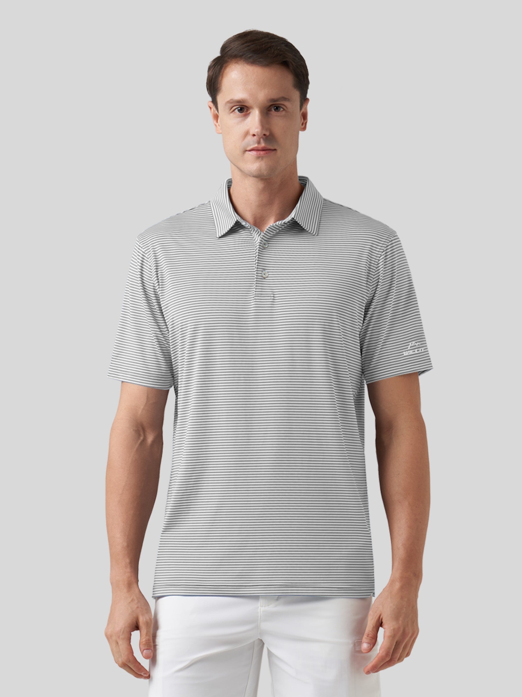 Men's Casual Striped Golf Polo Shirts