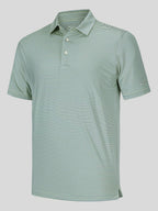 Men's Casual Striped Golf Polo Shirts