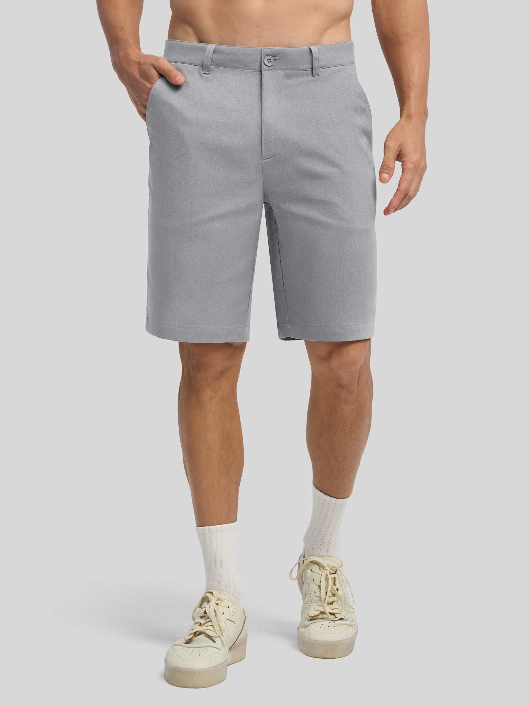 Men's Linen Shorts with Pockets 10 Inch