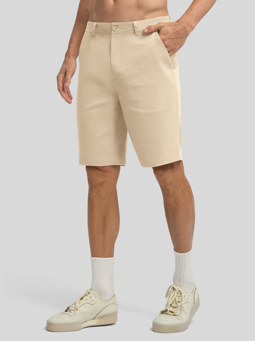 Men's Linen Shorts with Pockets 10 Inch