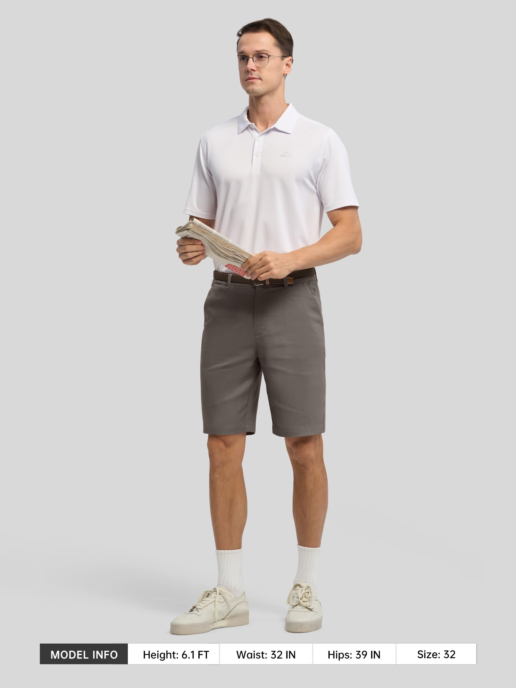 Men's Linen Shorts with Pockets 10 Inch