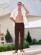Men's Regular-Fit Linen Trousers