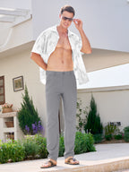 Men's Regular-Fit Linen Trousers