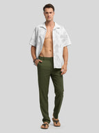 Men's Regular-Fit Linen Trousers