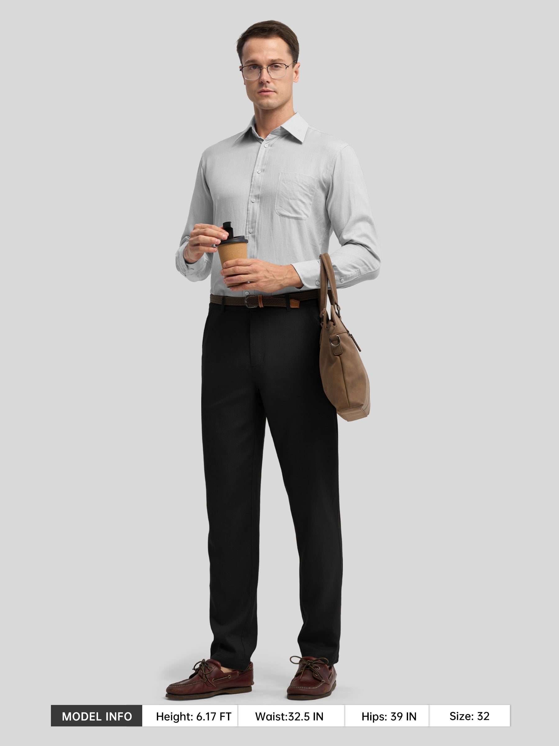 Men's Regular-Fit Linen Trousers