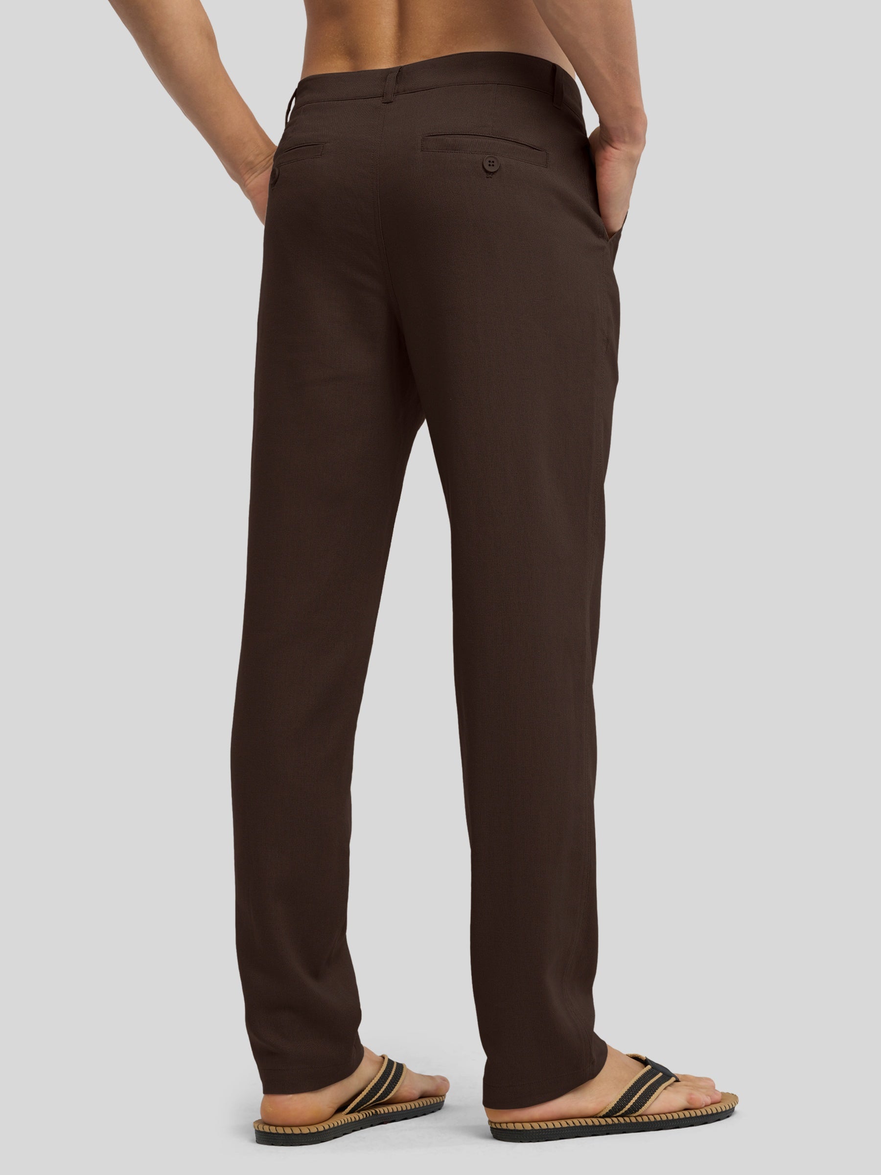 Men's Regular-Fit Linen Trousers
