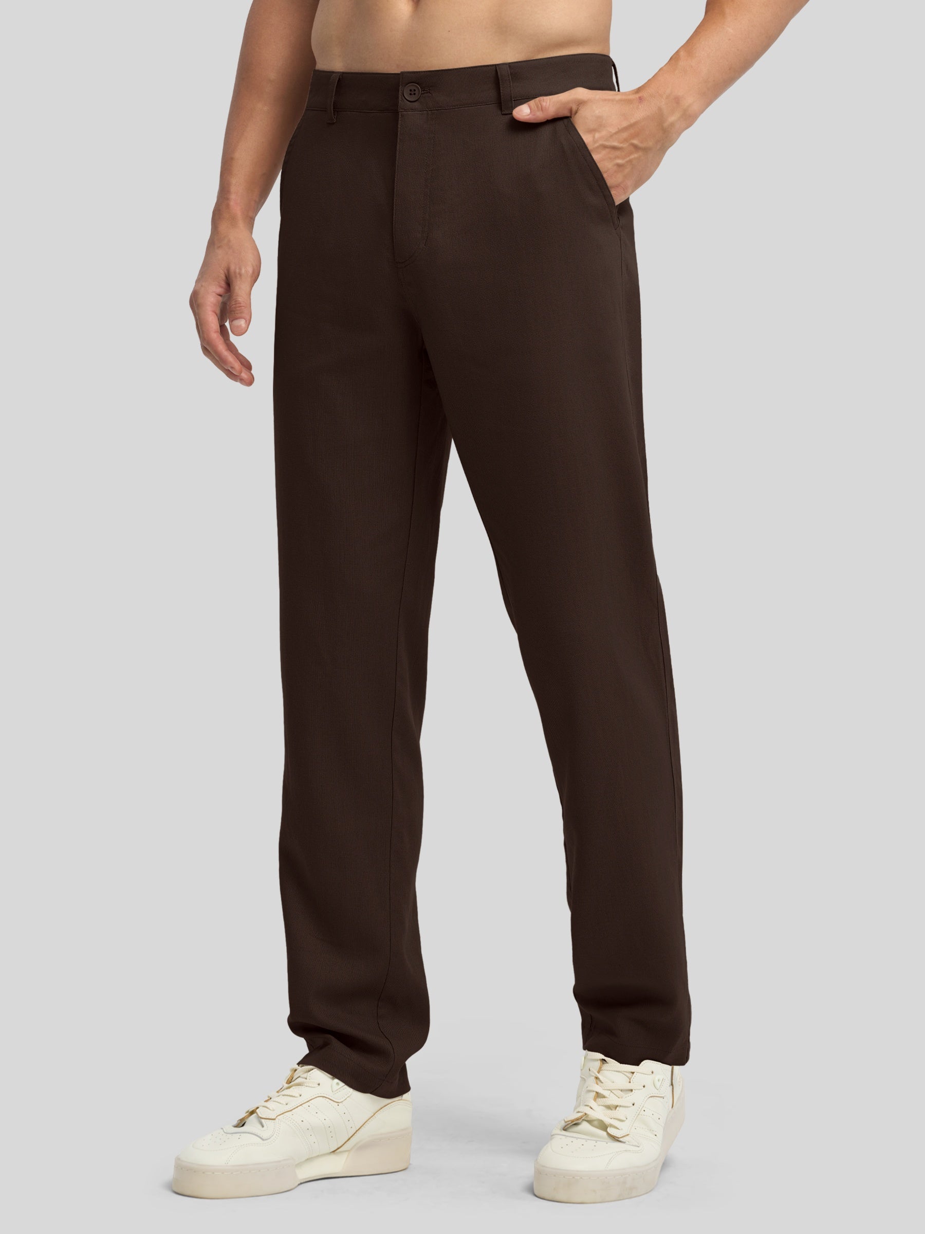 Men's Regular-Fit Linen Trousers
