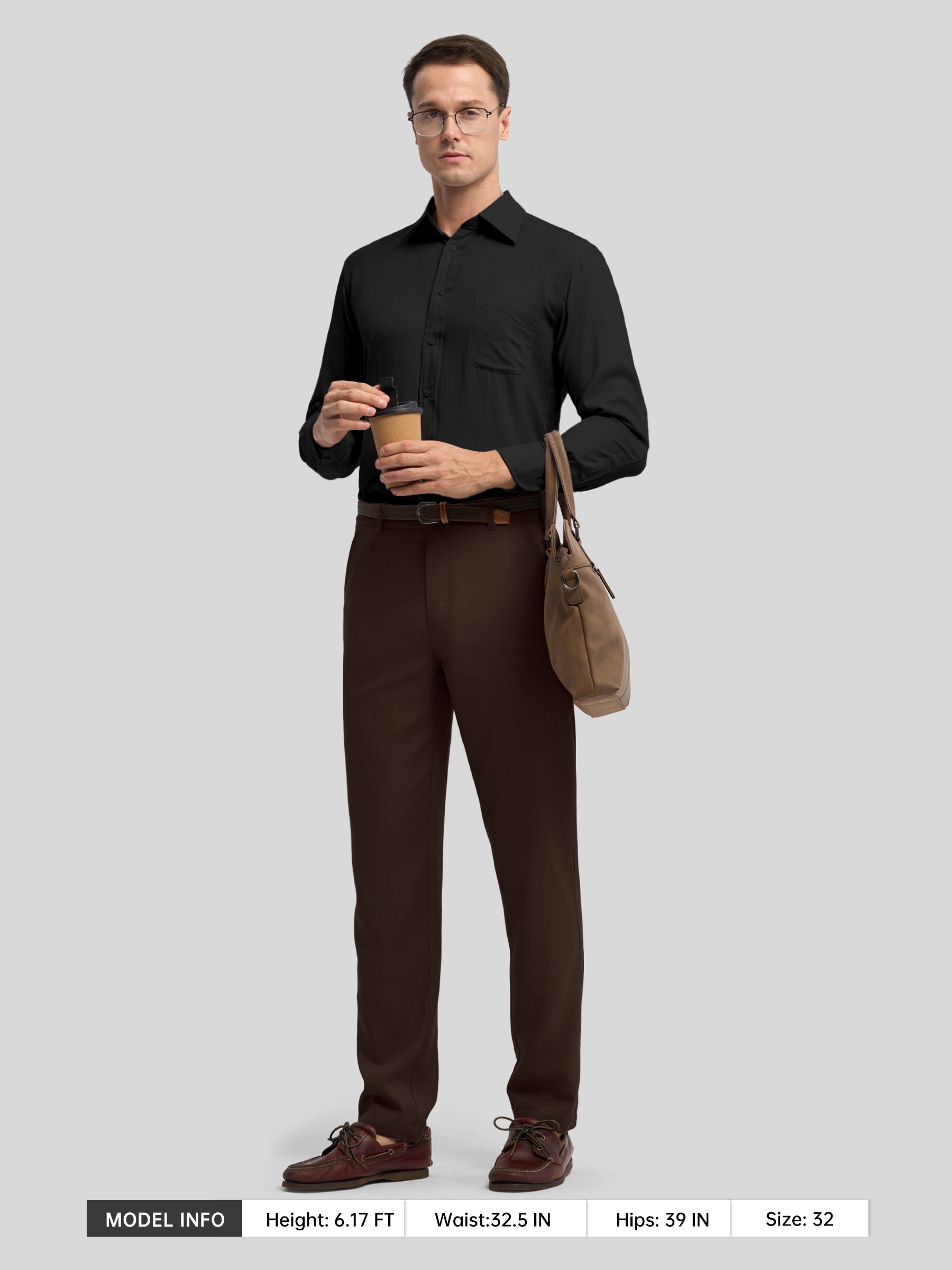 Men's Regular-Fit Linen Trousers