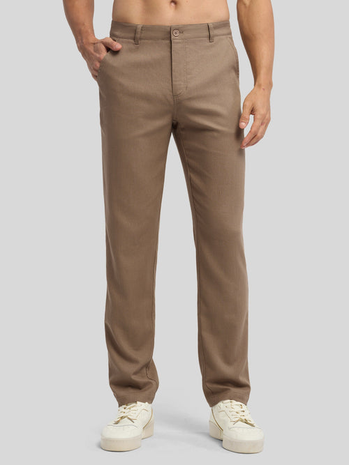 Men's Regular-Fit Linen Trousers