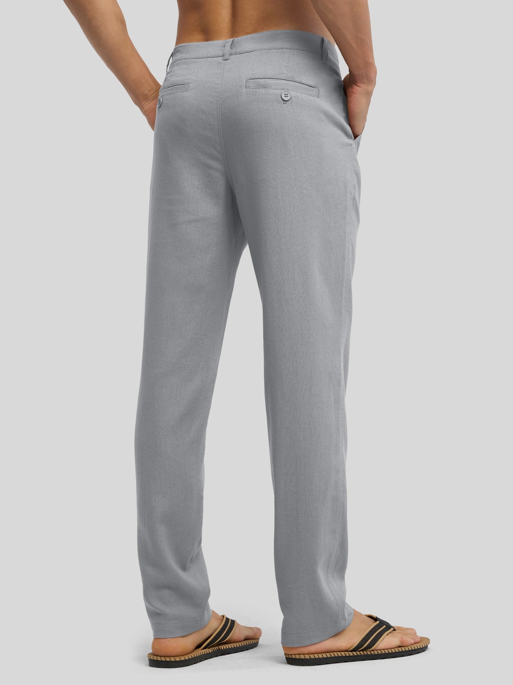Men's Regular-Fit Linen Trousers