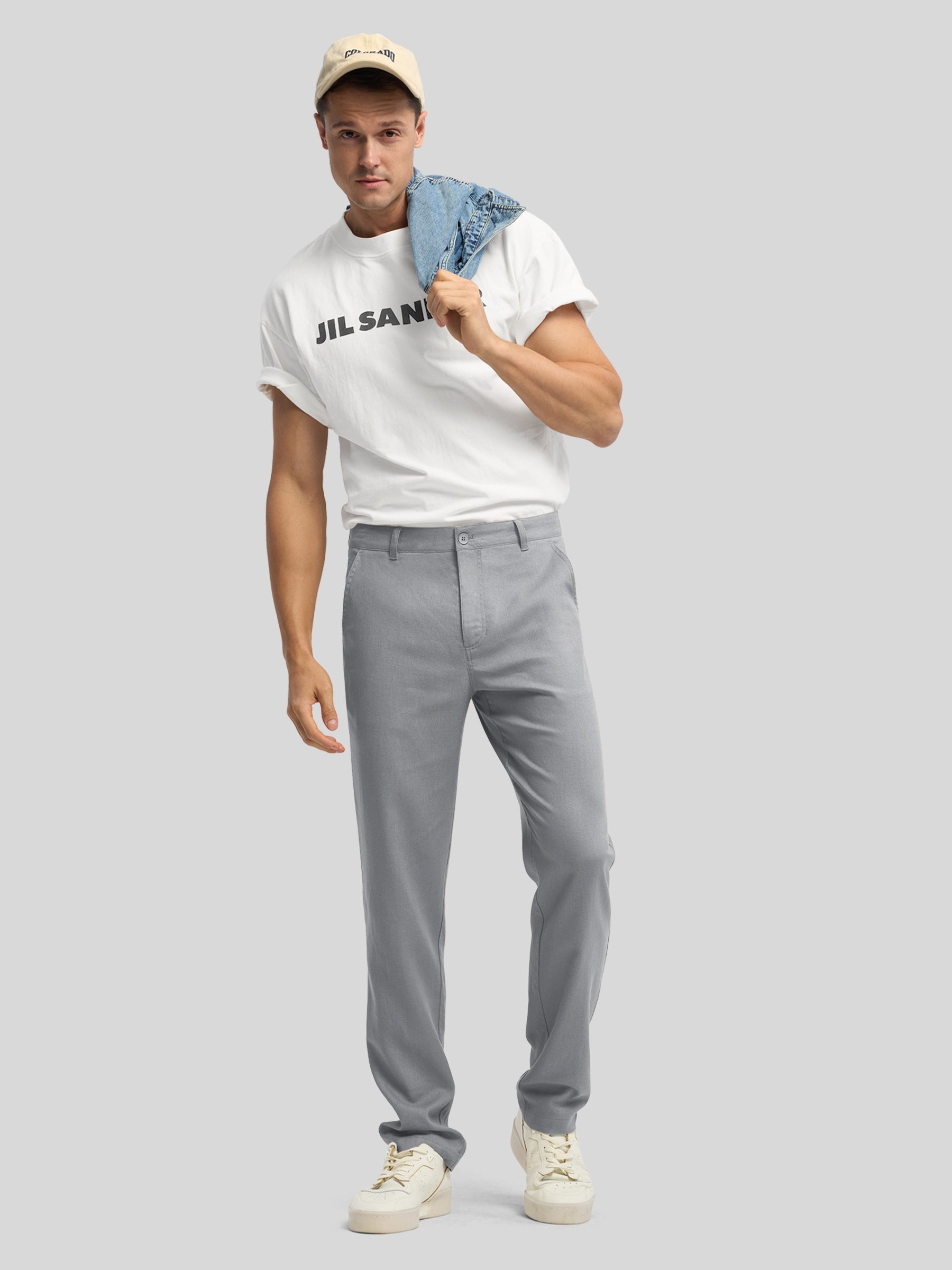 Men's Regular-Fit Linen Trousers