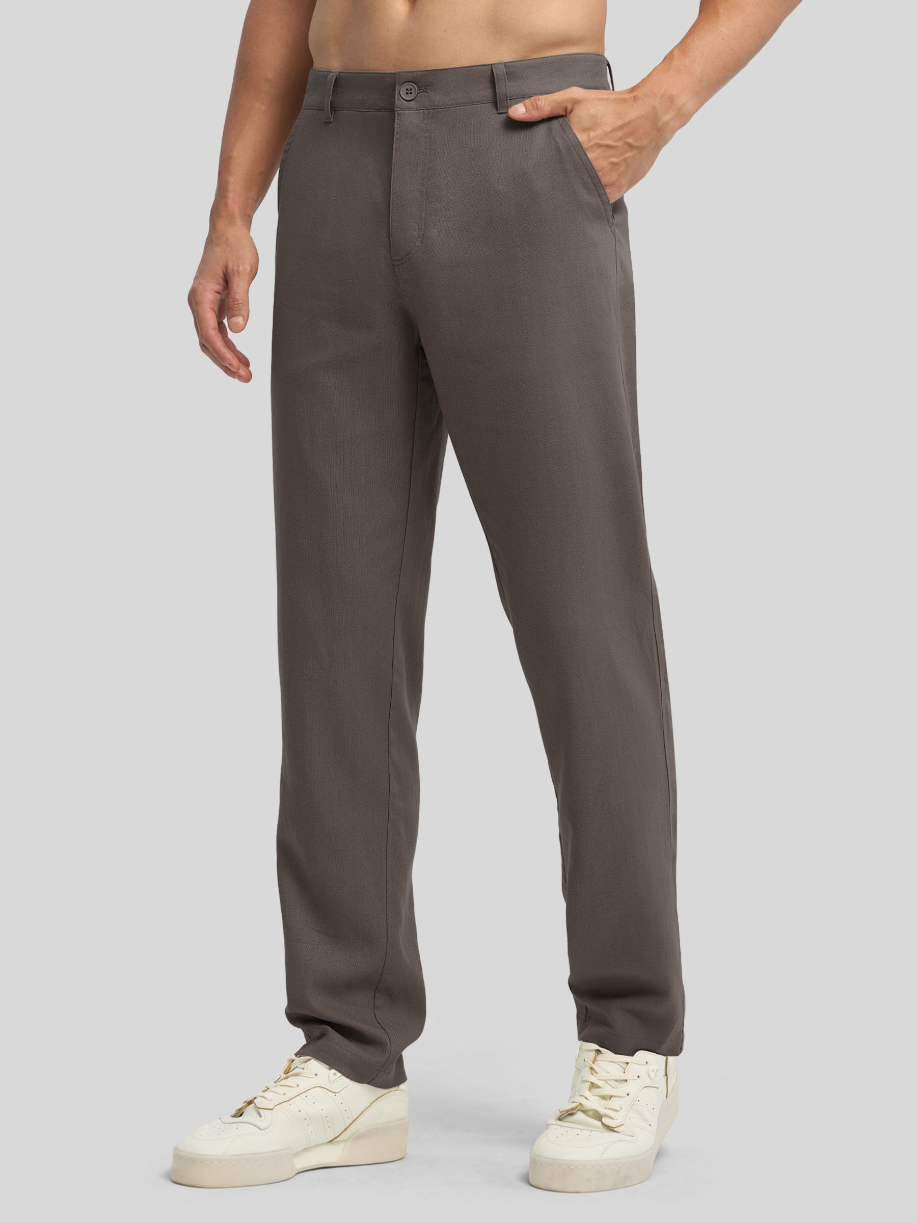 Men's Regular-Fit Linen Trousers