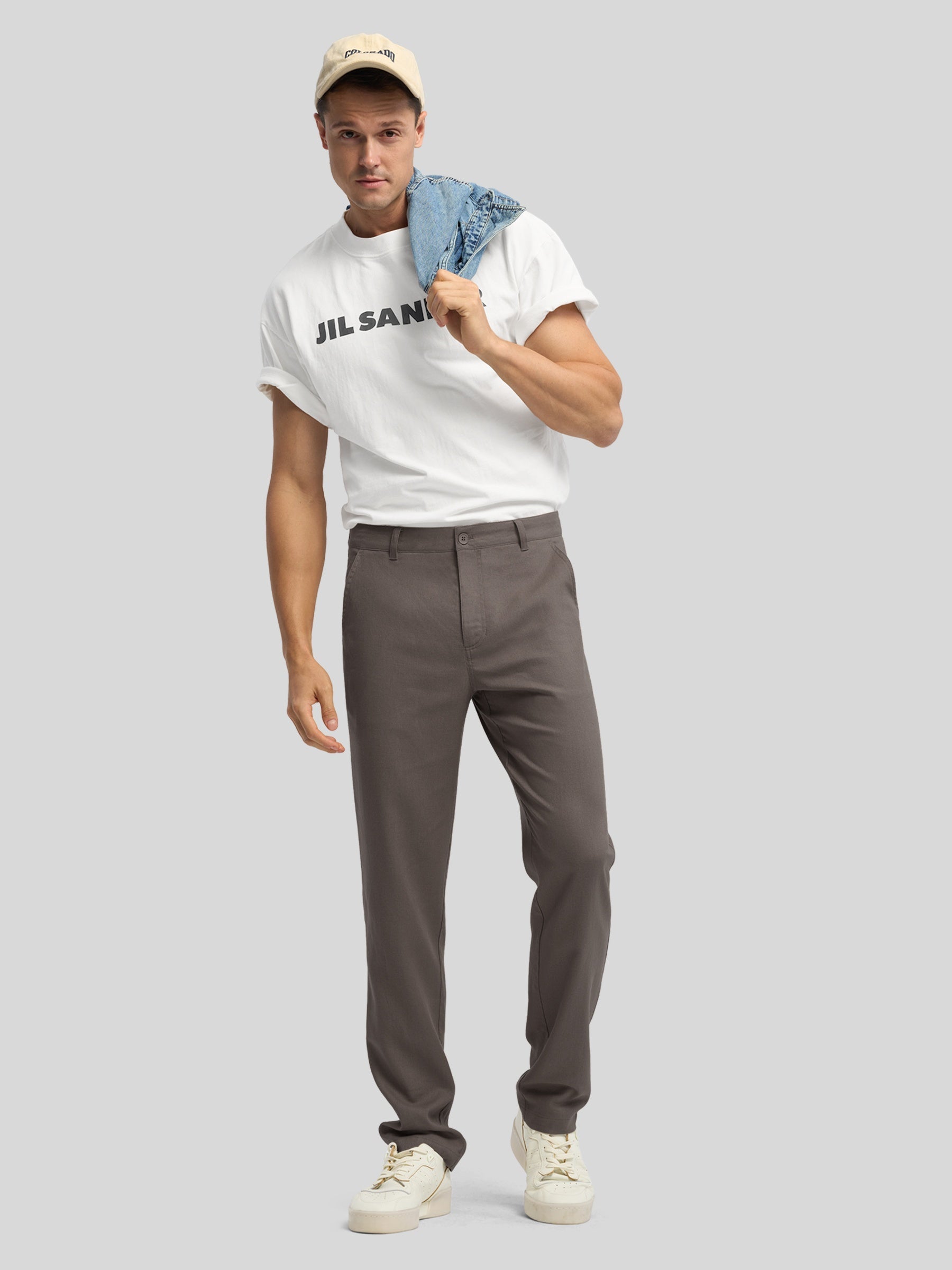 Men's Regular-Fit Linen Trousers