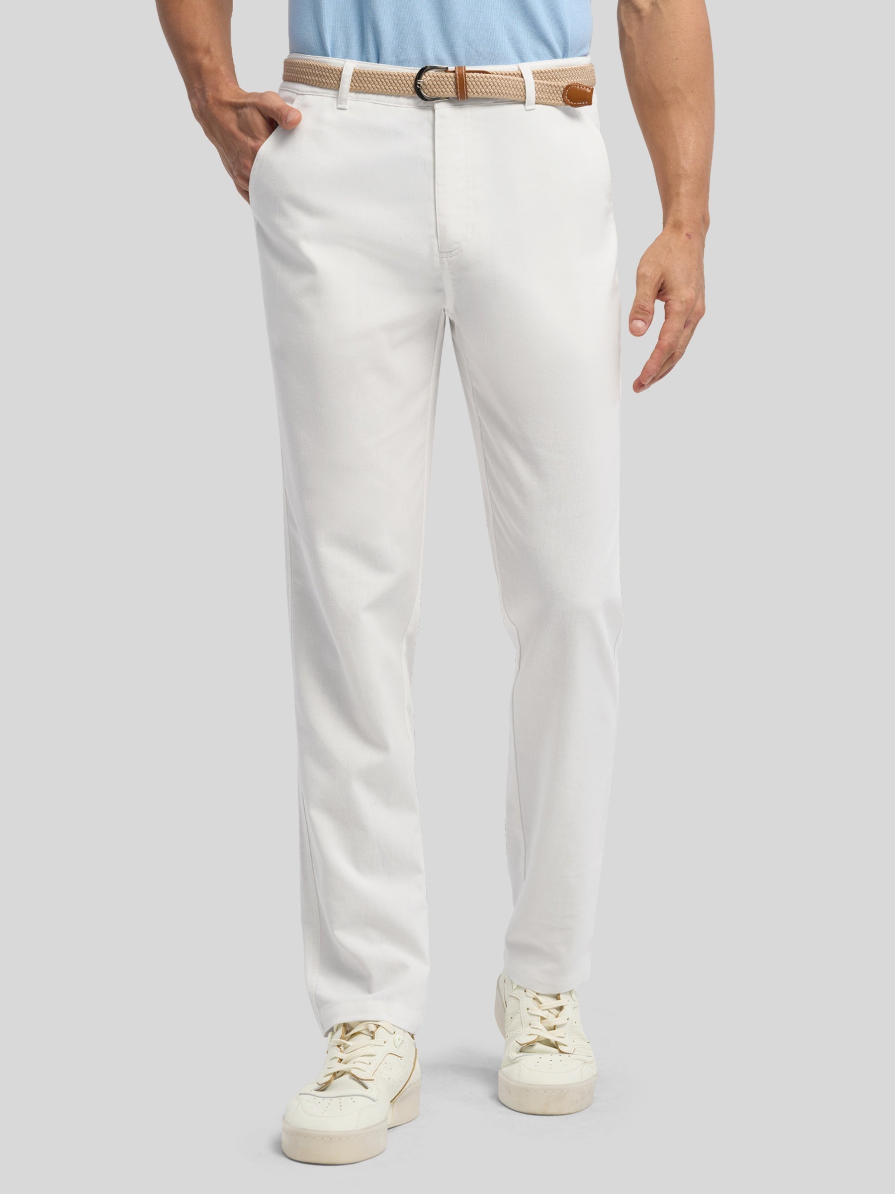 Men's Regular-Fit Linen Trousers