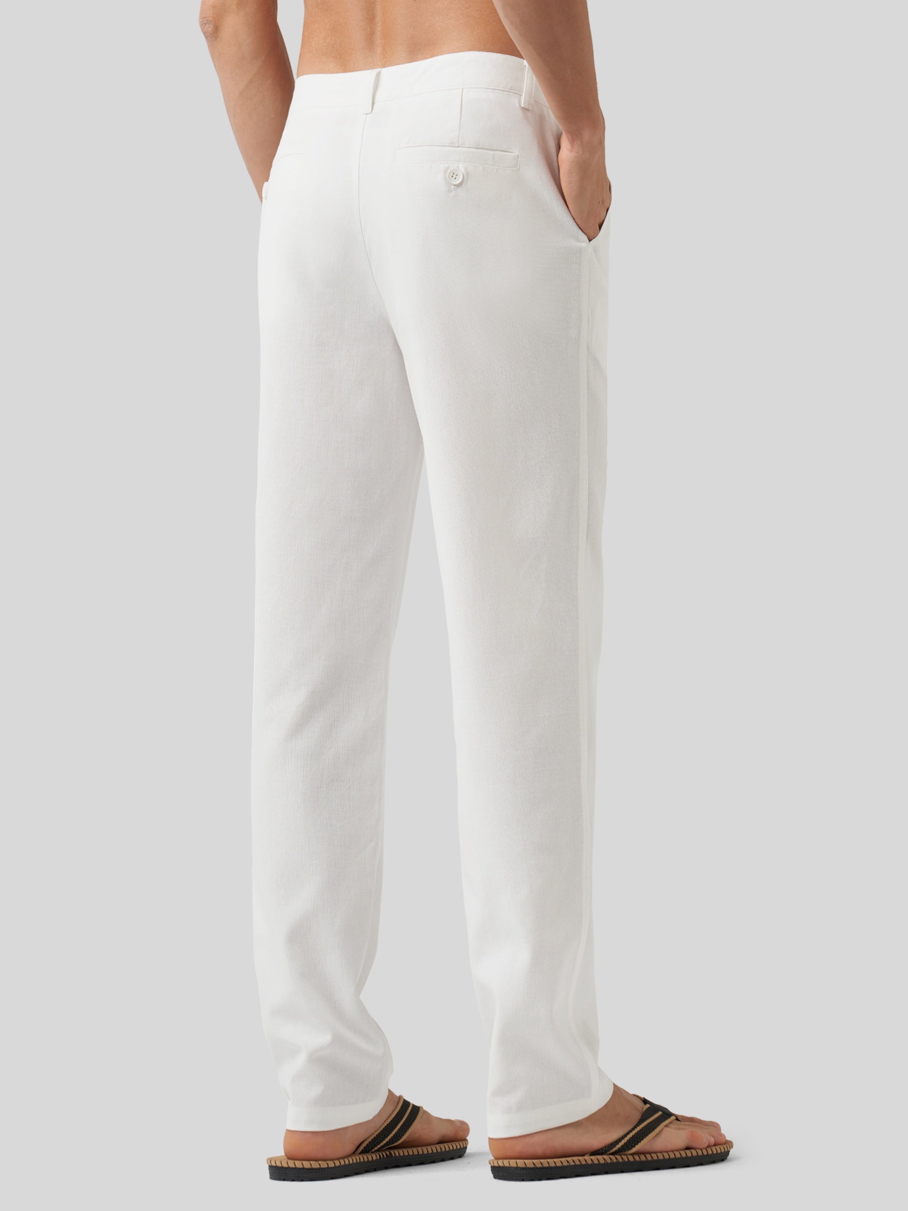 Men's Regular-Fit Linen Trousers