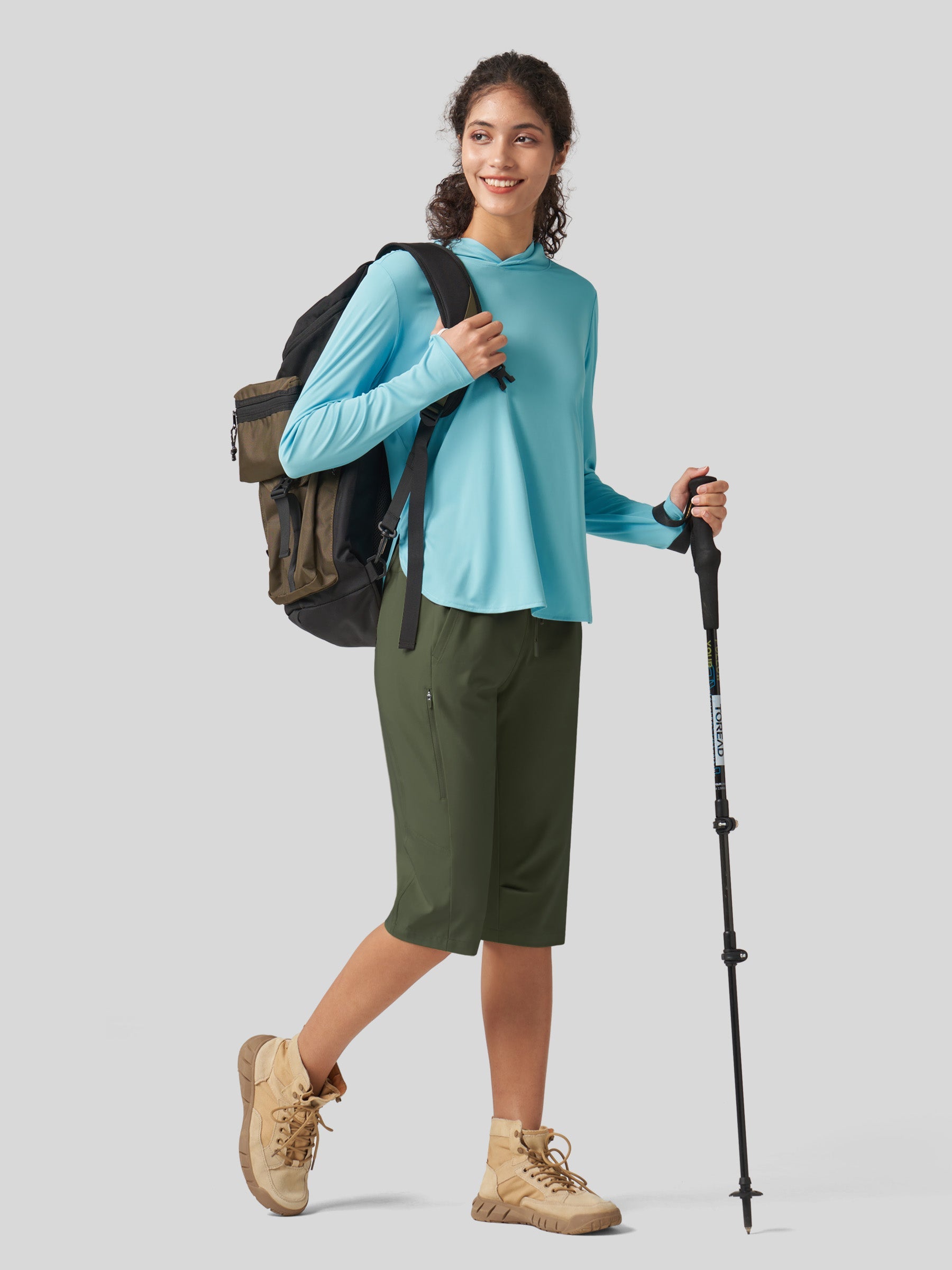 Women's Long Hiking Shorts 15 Inch
