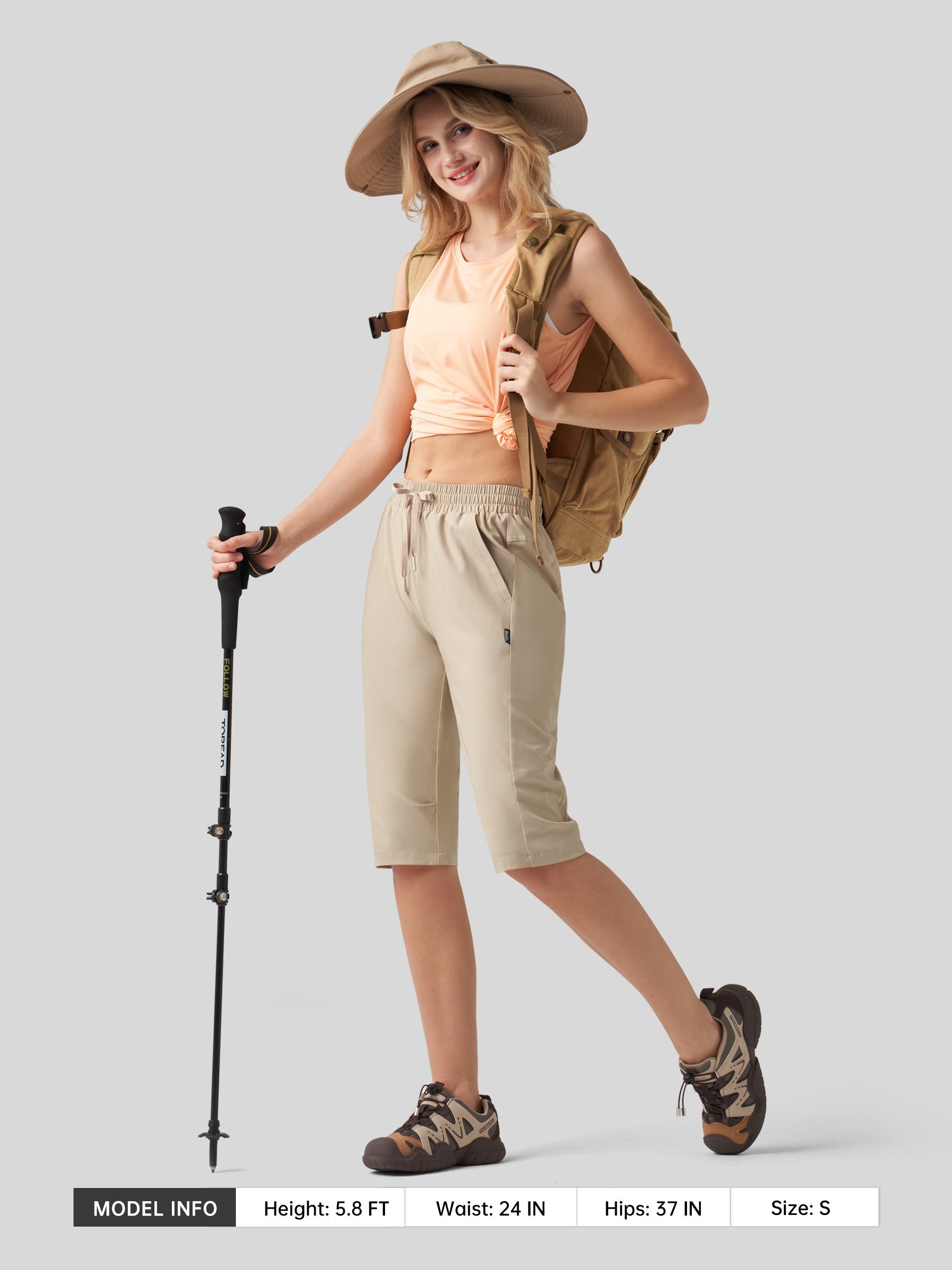 Women's Long Hiking Shorts 15 Inch