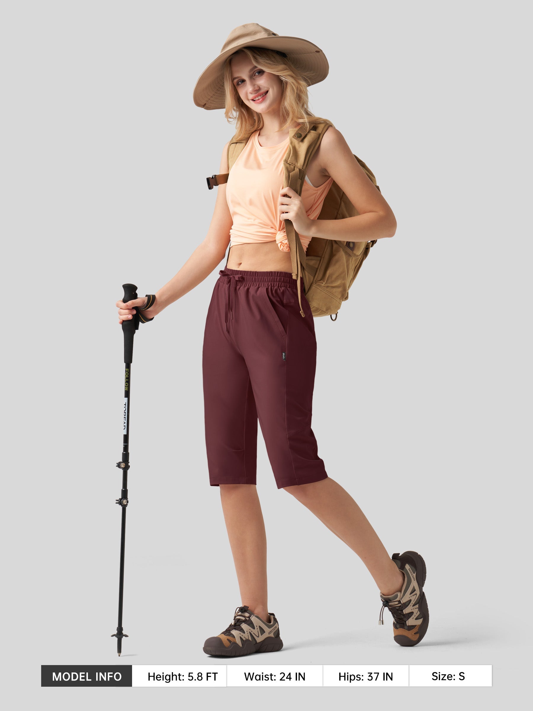 Women's Long Hiking Shorts 15 Inch