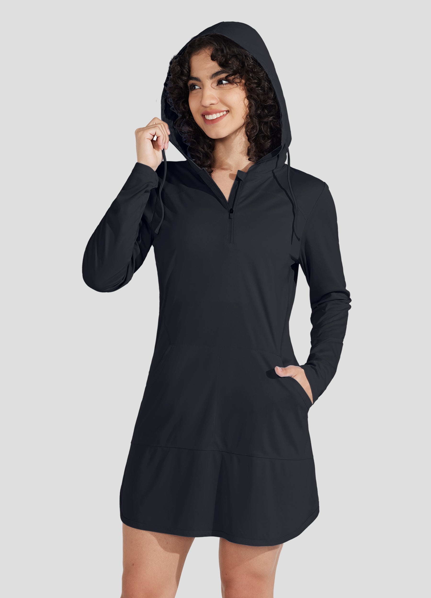 Women's Beach Hooded Cover-Up Dress