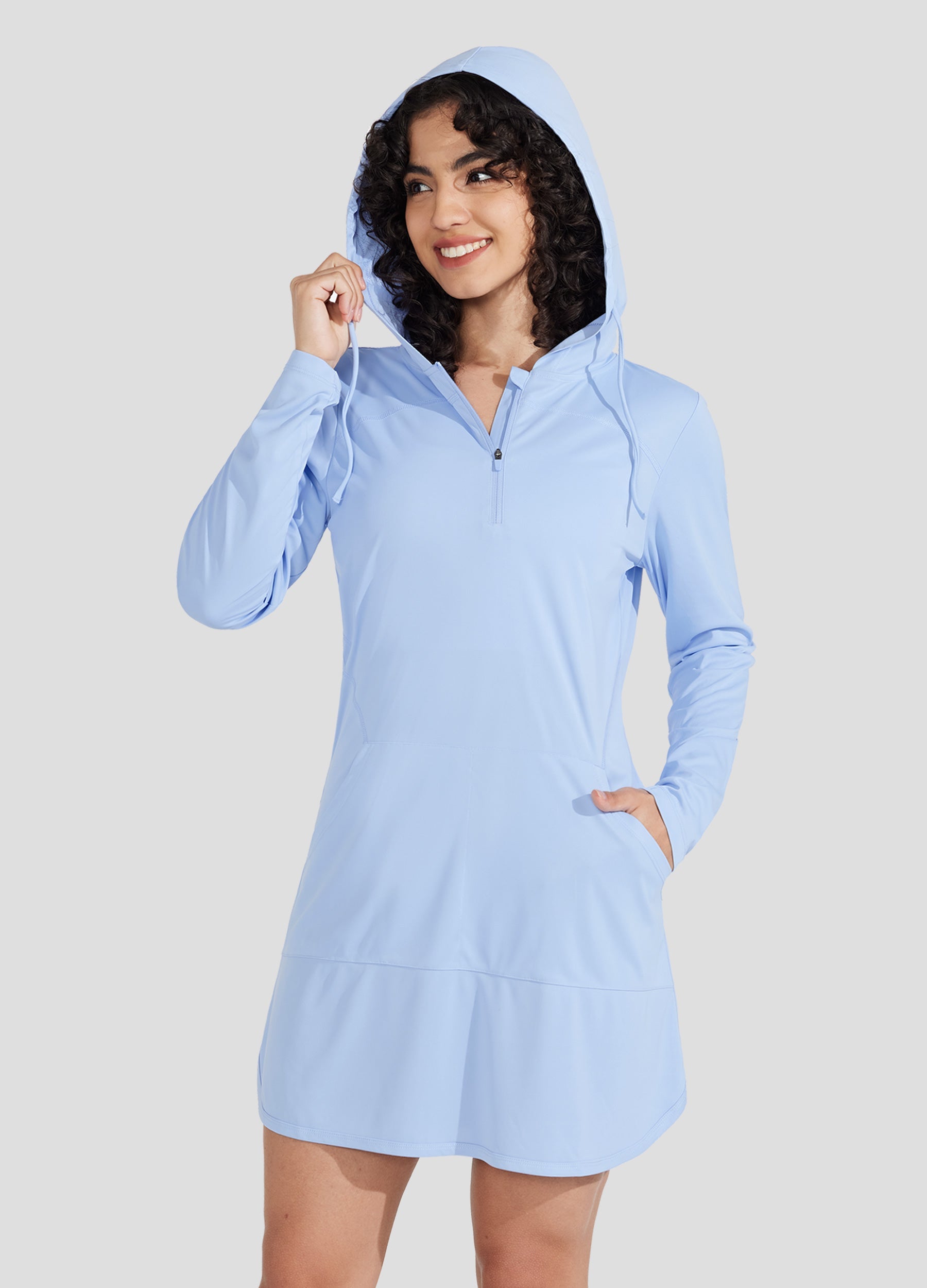 Women's Beach Hooded Cover-Up Dress