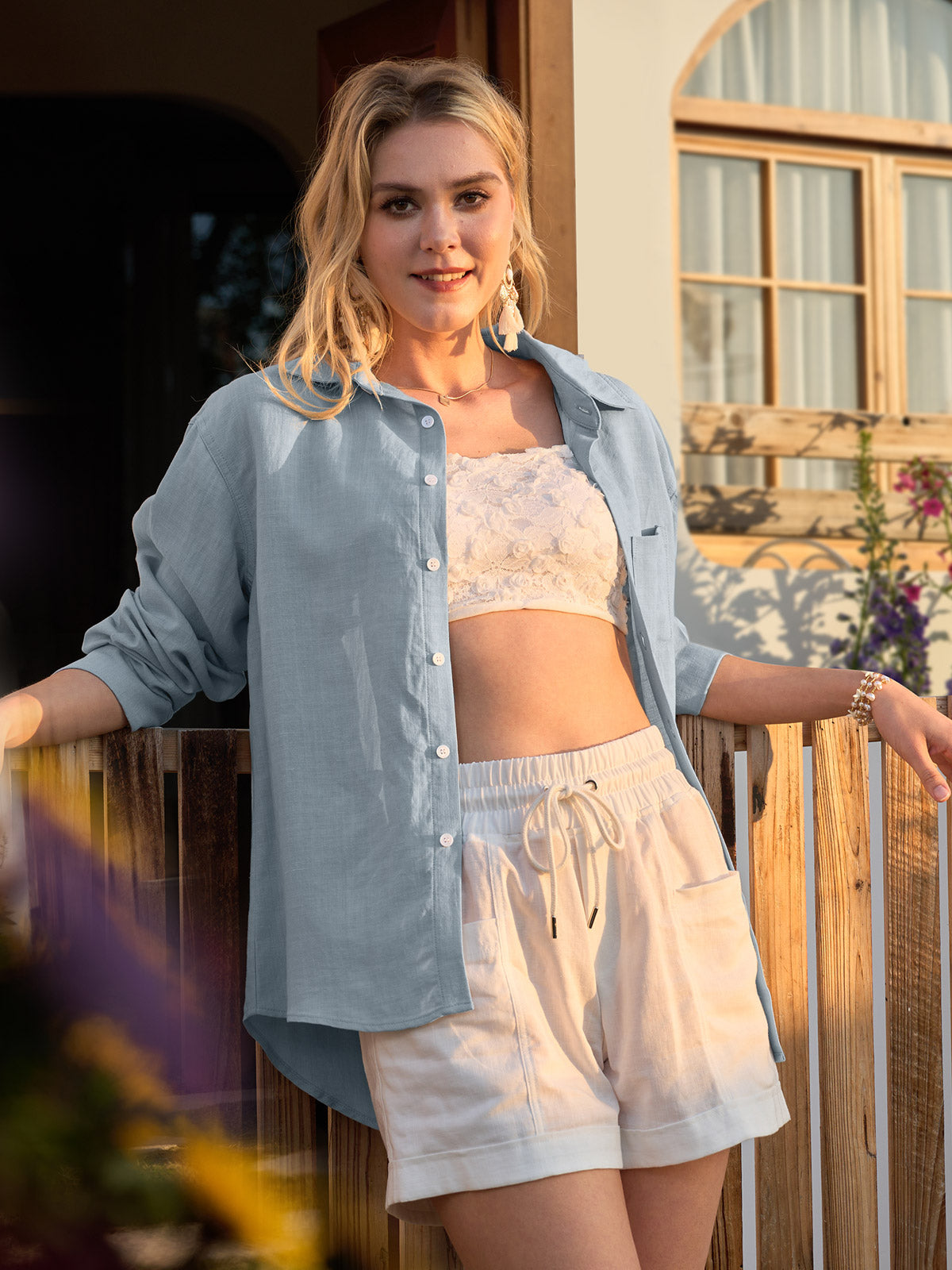 Women's Breeze Linen Button-Down Shirts