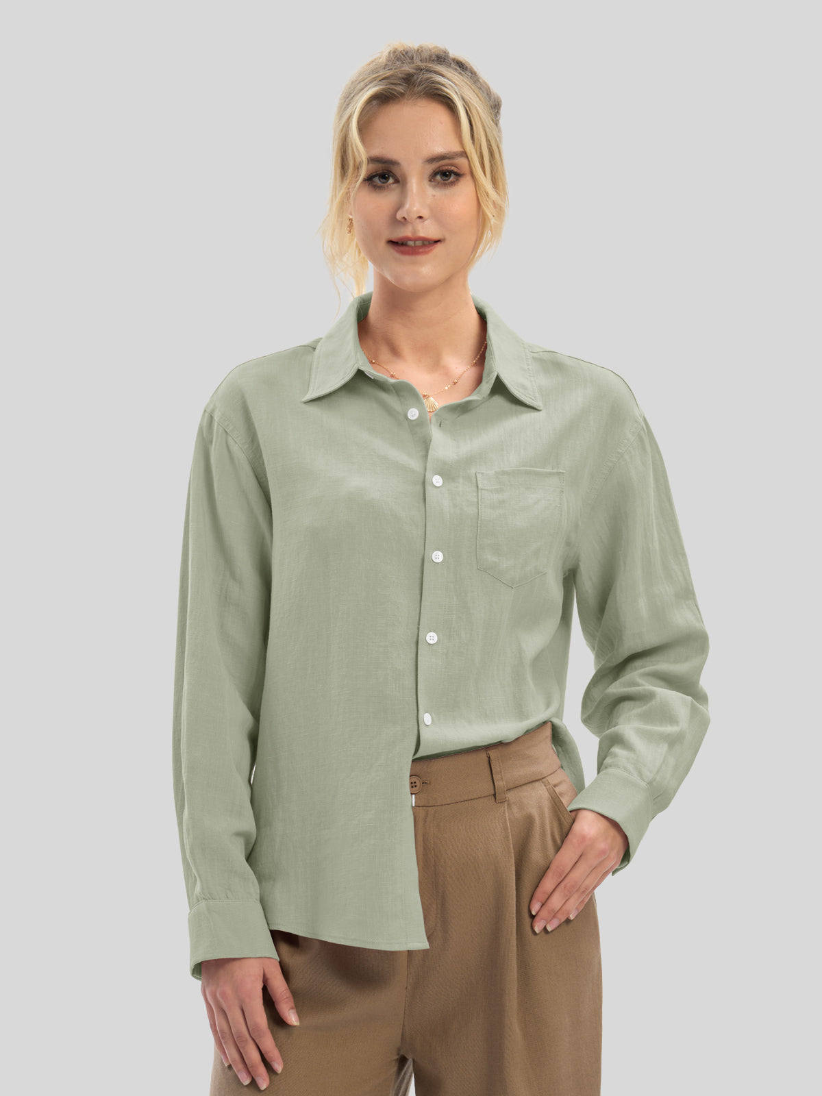 Women's Breeze Linen Button-Down Shirts